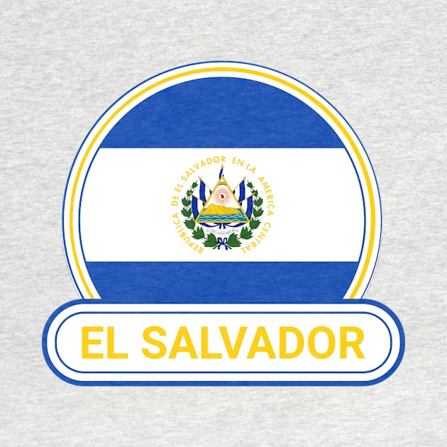 El Salvador Country Badge - El Salvador Flag by Yesteeyear